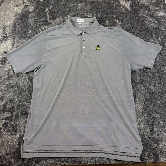 Peter Millar Summer Comfort Appalachian State Yosef Golf Polo Men's XXL Black - Picture 1 of 10